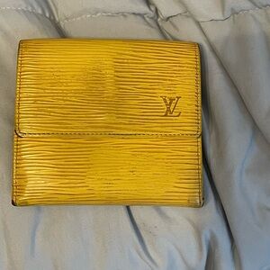 Louis Vuitton yellow epi wallet